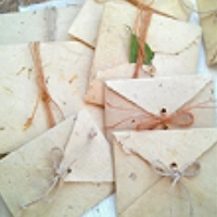 collection of sisal envelopes